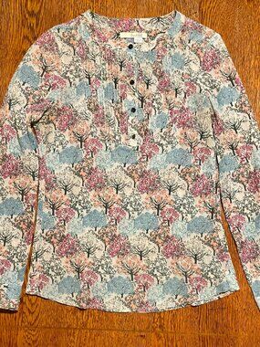 Boden silk-cotton blossom blouse